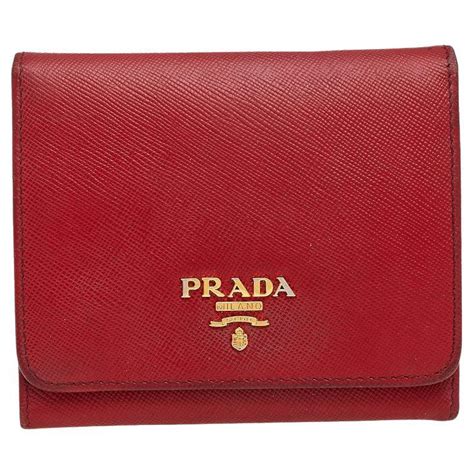 dark red prada wallet|Prada zipper wallet.